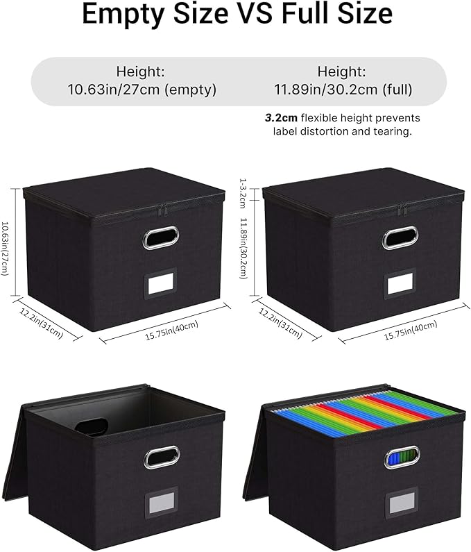Oterri 1 Pack Large File Organizer Boxes - Image 3