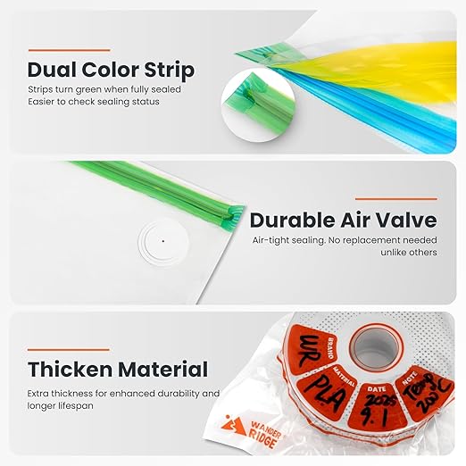 3D Printer Filament Storage Bags Vacuum Storage Bags Kit 3D Printer Accessories - Image 4