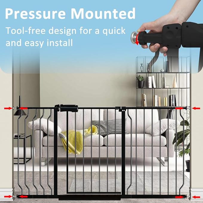 TSAYAWA Baby Gate Extra Wide Fits 29.51-85.81 inch Wide Opening - Image 3