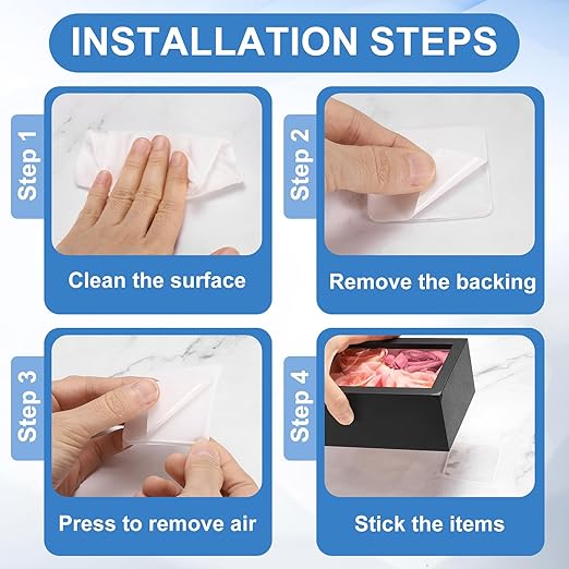 uxcell 100Pcs Double Sided Adhesive Pads, 1.97" x 0.79" Clear Removable Heavy - Image 5