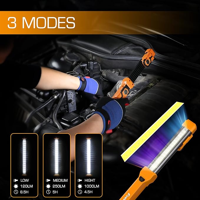 EverBrite 1000LM LED Work Light, Rechargeable Work Light - Image 4