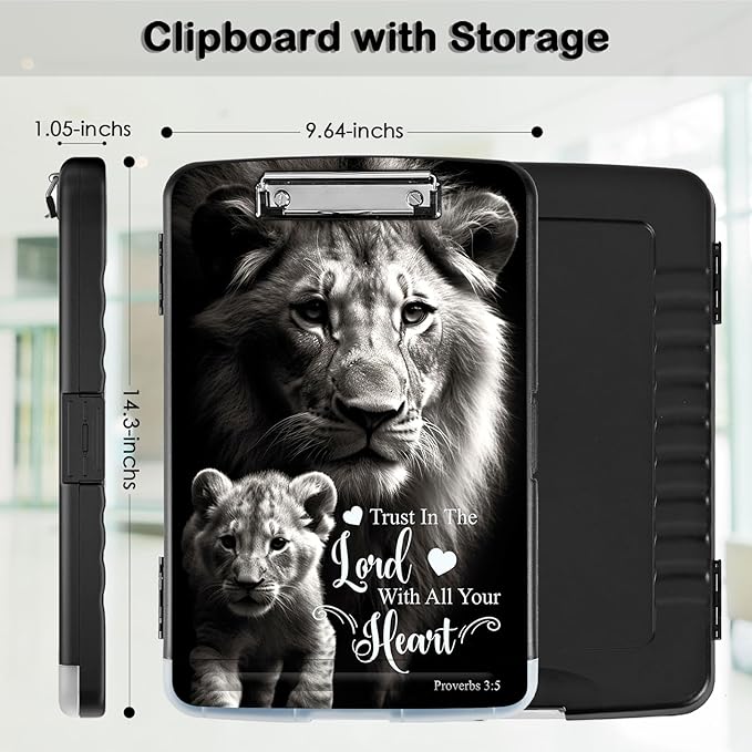 Clipboard with Storage, Office Supplies Nursing Clipboards Folder with Pen - Image 2