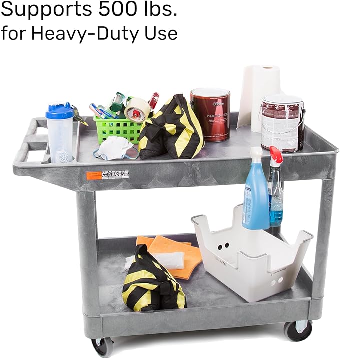 Tubstr Extra Large Two-Shelf Utility Cart - Image 3