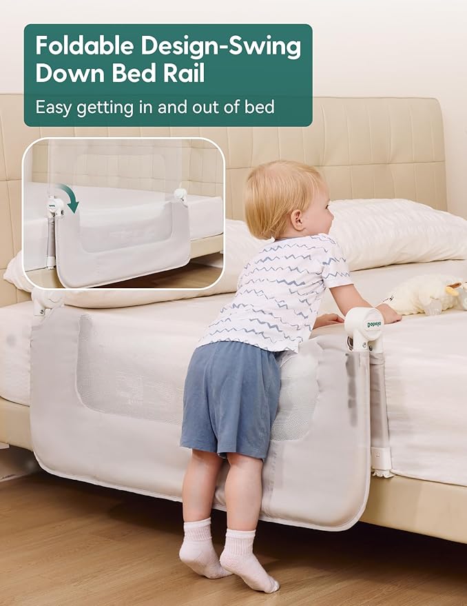 BABELIO Bed Rail for Toddlers, Baby Side Railing for Twin/Full/Queen/King Size - Image 2