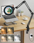 10X & 5X Magnifying Glass with Light, Ultra Long Swing Arm, 5 Colors & 10 by NAKOOS