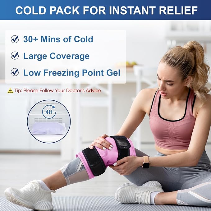 APEXUP Ice Pack for Knee Pain Relief, Large Reusable Wrap After Surgery - Image 5