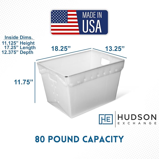 Hudson Exchange 18.25 x 13.25 x 11.75 Corrugated Space Age Handled Storage - Image 2