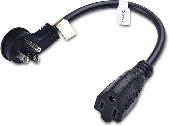 Cable Matters 2-Pack Low Profile Flat Plug Short Extension Cord 1 Foot - Image 2
