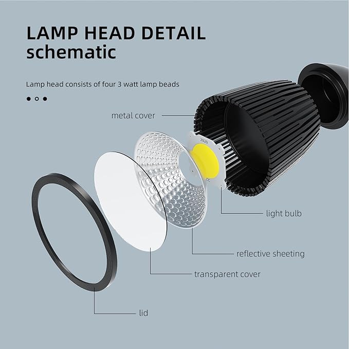 Led Magnetic Work Light 400mm FlexibleGooseneck lamp 500 Lumens 120 Volt - Image 4