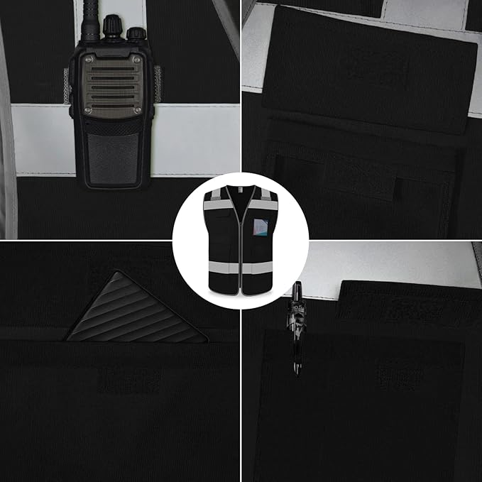 TCCFCCT Construction Vest 5 Pockets Reflective Safety Vest - Image 4