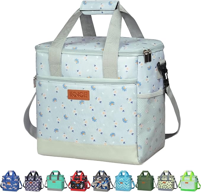 Iknoe Large Cooler Bag Collapsible 24 Can Insulated Bags Leakproof Lunch Cooler by Iknoe