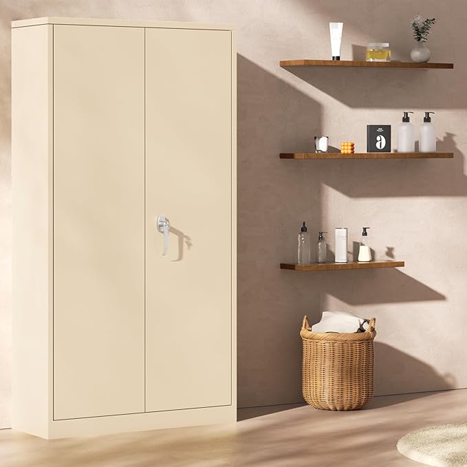 INTERGREAT Metal Wardrobe Closet, 18 "D Steel Clothes Storage - Image 2