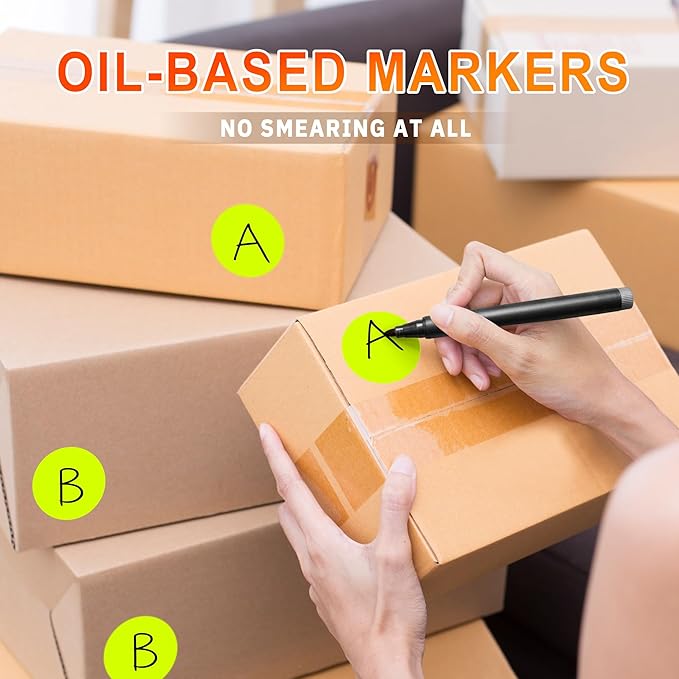 2 - Inch Round Fluorescent Yellow Color - Coding Stickers, 4 Rolls, Organizing - Image 4