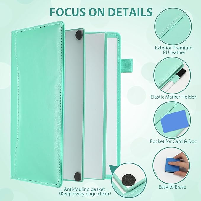 Feifeiya 6 Sides Whiteboard Notebook Portable Whiteboard Dry Erase Notebook - Image 3