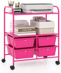Giantex Rolling Storage Cart w/ 4 Drawers 2 Shelves Metal Rack Shelf Home by Giantex