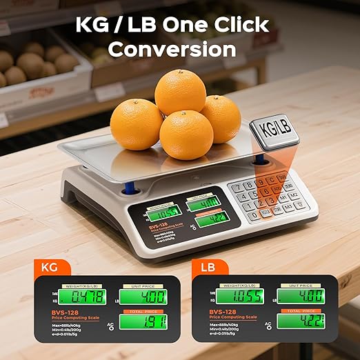 Bonvoisin Price Computing Scale 88lb/40kg Commercial Food Scale - Image 5