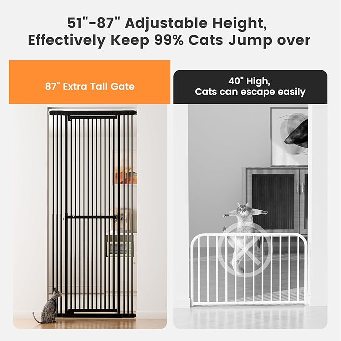Gardner Pet 51"-87" Extra Tall Cat Gate - Image 4