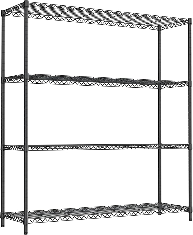 Stand Shelf Wire Rust-Proof Outdoor Storage Shelving 4-Tier Utility Shelving - Image 6