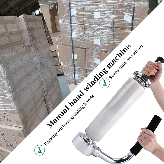 Industrial Stretch Wrap Dispenser – Adjustable 12-20 Inch Shrink Wrap Handle - Image 3