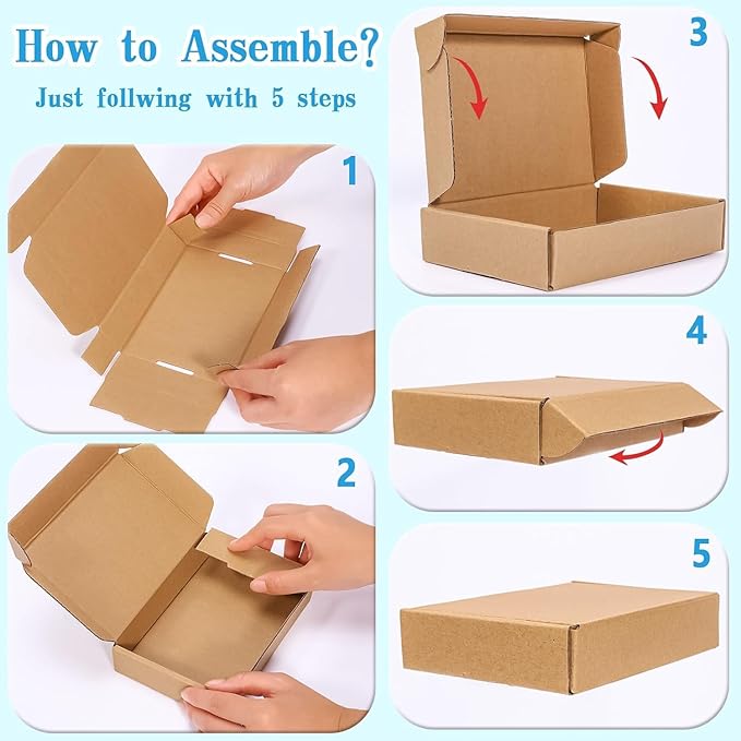 50 Pack Small Shipping Boxes, Internal size:5.5x3.7x1.25inches, Recyclable - Image 5