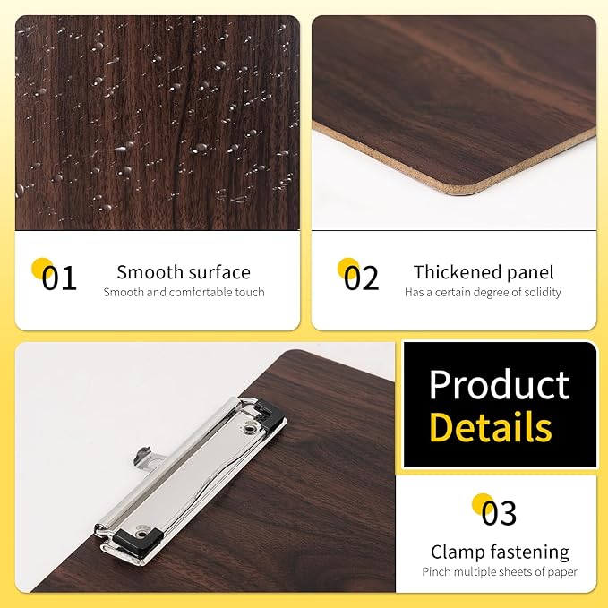 Wood-Grain Lap Board Clipboard, - Image 4