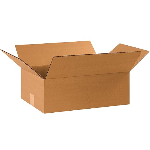 TAPE LOGIC 17 1/4 x 11 1/4 x 4 Corrugated Cardboard Boxes, Flat 17.25"L x by TapeLogic