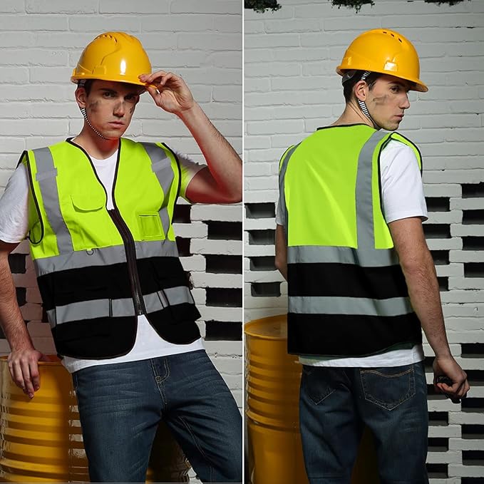 BeautyWill Custom Safety Vest Logo Class 2 High Visibility Reflevtive Vest - Image 5