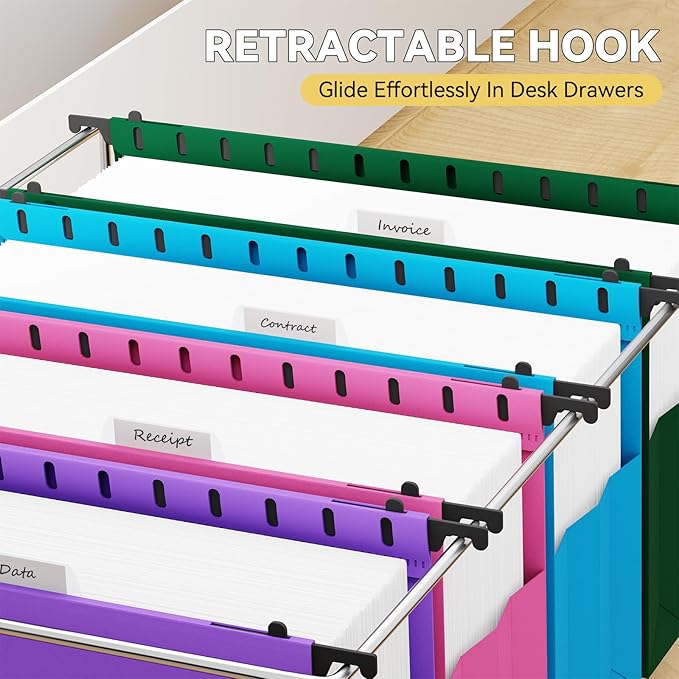 Expandable Legal Size Hanging Folders Extra Capacity, Reinforced 4" Filing - Image 7