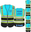 BeautyWill Custom Logo Safety Vest Class 2 High Visibility Reflective Vest by BeautyWill