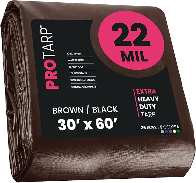 PROTARP Extreme Heavy Duty 22 Mil Tarp Cover, Waterproof, UV Resistant by Protarp