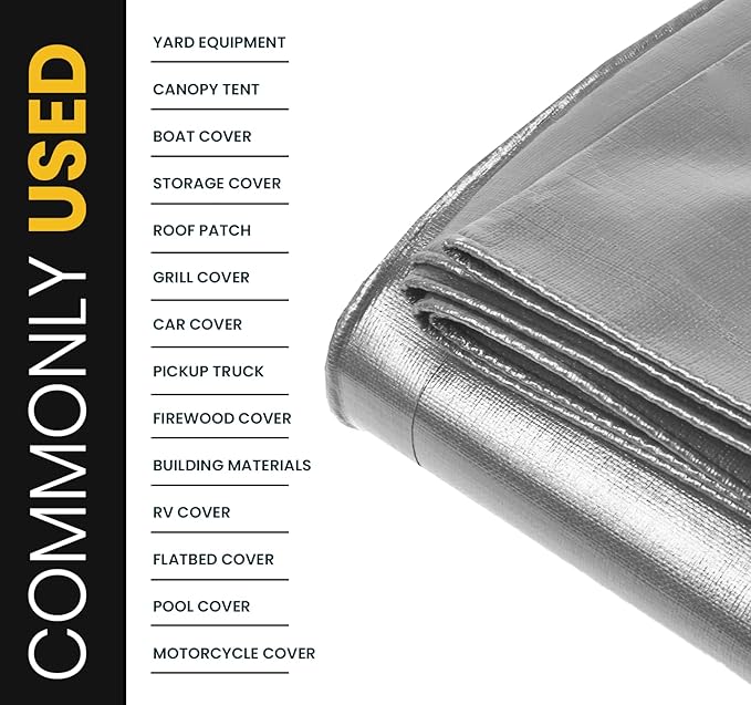 PROTARP Extra Heavy Duty 16 Mil Tarp Cover, Waterproof, UV Resistant, Rip and - Image 5