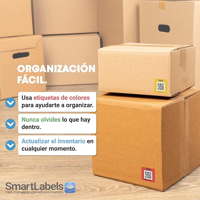 SmartLabels – Etiquetas QR en Español | Paquete de 48 | Etiquetas QR Multicolor - Image 4