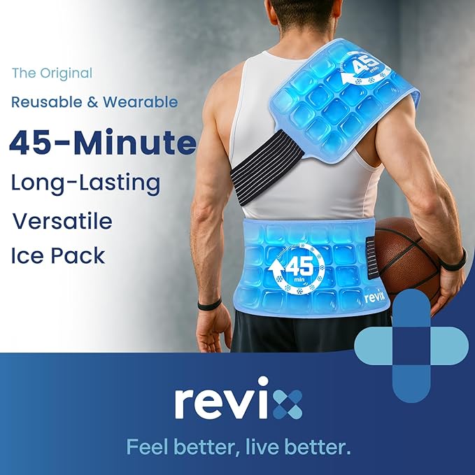 REVIX Large Gel Ice Packs Reusable, 45-Minutes of Long Lasting Cold Packs - Image 2