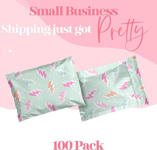 14.5x19 Designer Poly Mailer 100 Pack Heavy Duty Waterproof Self Seal Shipping - Image 2