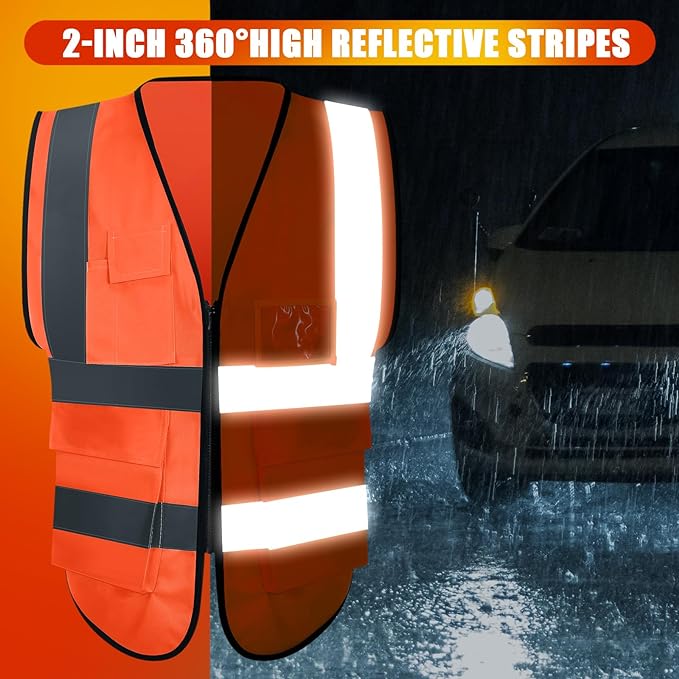 JaGely 15 Pack Reflective Safety Vests - Image 4