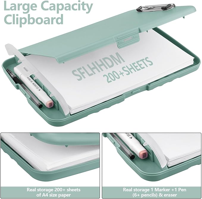 SFLHHDM Storage Clipboard with Pen Holder, High Capacity Clipboards - Image 2