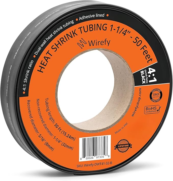 Wirefy 1-1/4" Heat Shrink Tubing by Wirefy