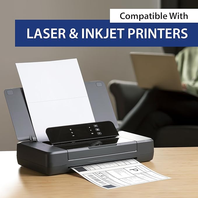 1000 Sheet | 8.5" x 11" Half Sheet Self Adhesive Shipping Labels - Image 6