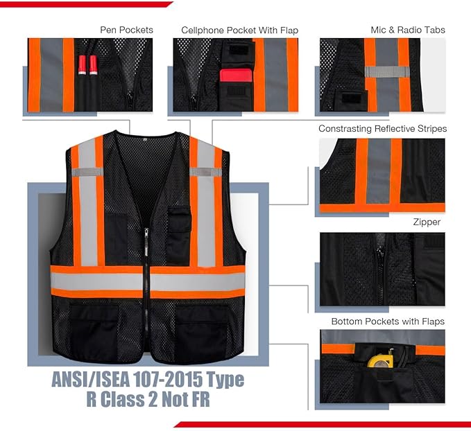 KAYGO Safety Vest with Pockets - Image 2