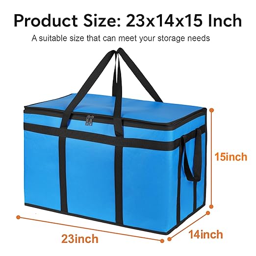 Bodaon Large 3-Pack Insulated Food Delivery Bag, XXXL Pizza Cooler Bags - Image 3