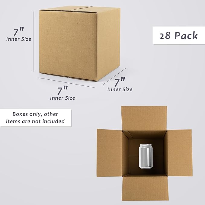 Frametory 7x7x7 Pack of 28 Corrugated Cardboard Packing Shipping Mailing Moving - Image 2
