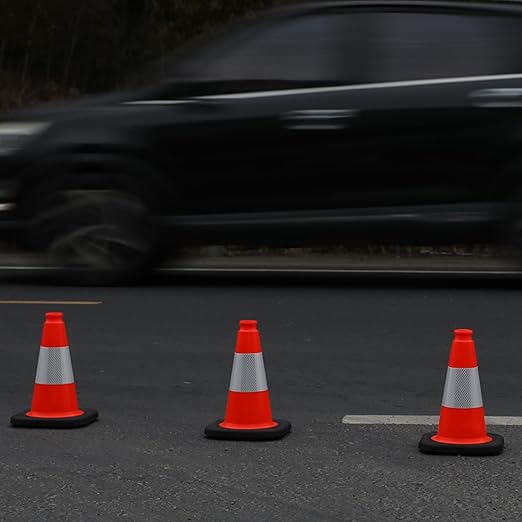OrangeStar 12" Traffic Cones 4-Pack, Parking Lots, Construction | Indoor & - Image 6