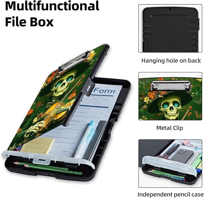 Clipboard with Storage Box & Pen Holder, Heavy Duty Clip Boards 8.5x11 - Image 3