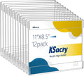 KSacry 12 Pcs Acrylic Sign Holder 11 x 8.5, Horizontal Wall Mount Sign Holders by KSacry