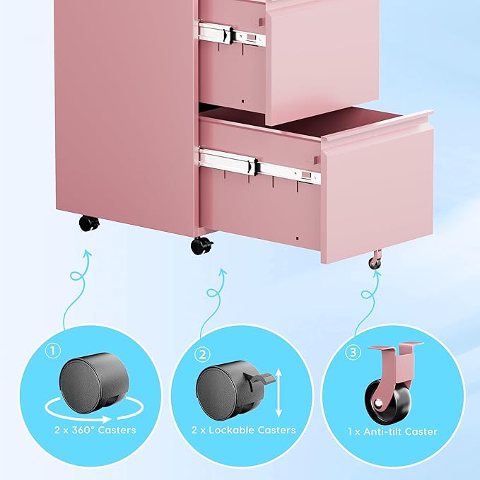 Aobabo 2 Drawer File Cabinet - Image 9