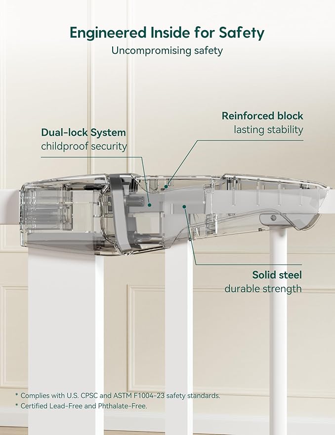 Babelio Baby Gate for Doorways and Stairs, Auto Close Dog Gate, Easy Install - Image 3