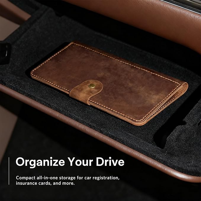 CoBak Genuine Leather Car Registration and Insurance Holder–Luxury Vehicle - Image 6