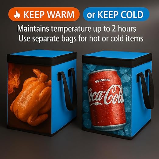 XXXL Insulated Food Delivery Bag Cooler Bags Keep Food Warm Catering Therma - Image 5