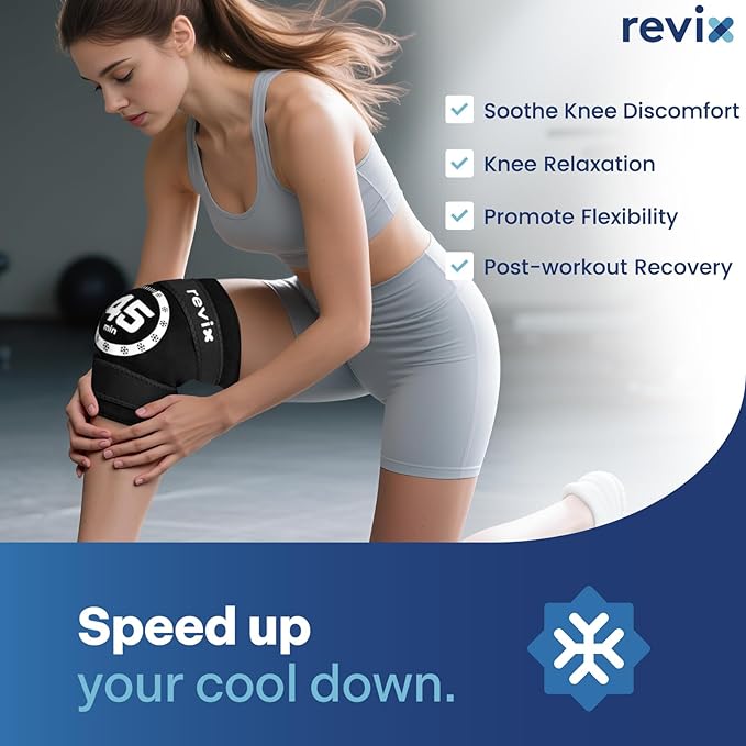 REVIX 2 Packs Knee Ice Pack Wrap, 45-Minute Long-Lasting Ice Pack - Image 4