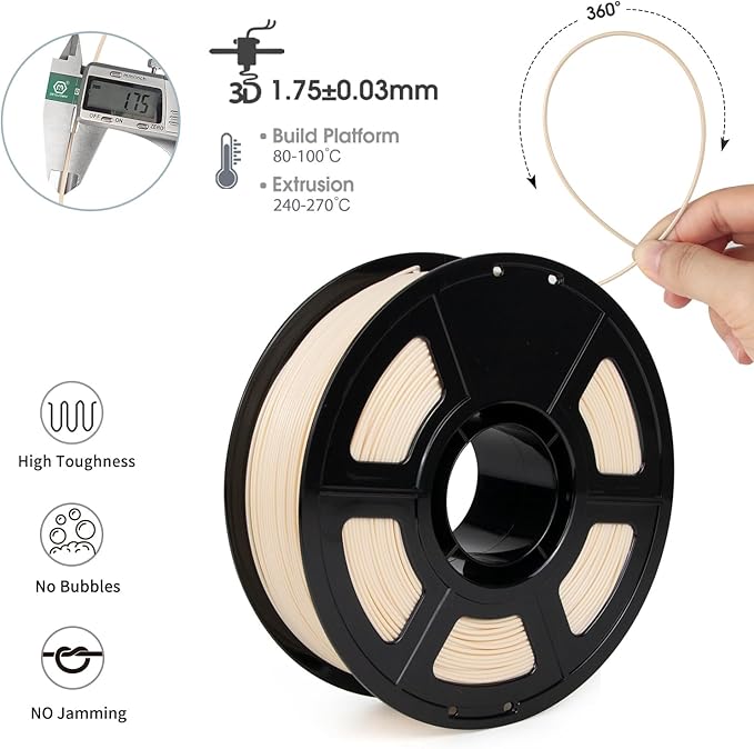 iSANMATE ASA Filament 1.75mm Skin 1KG, UV & Weather Resistant 3D Printer - Image 2